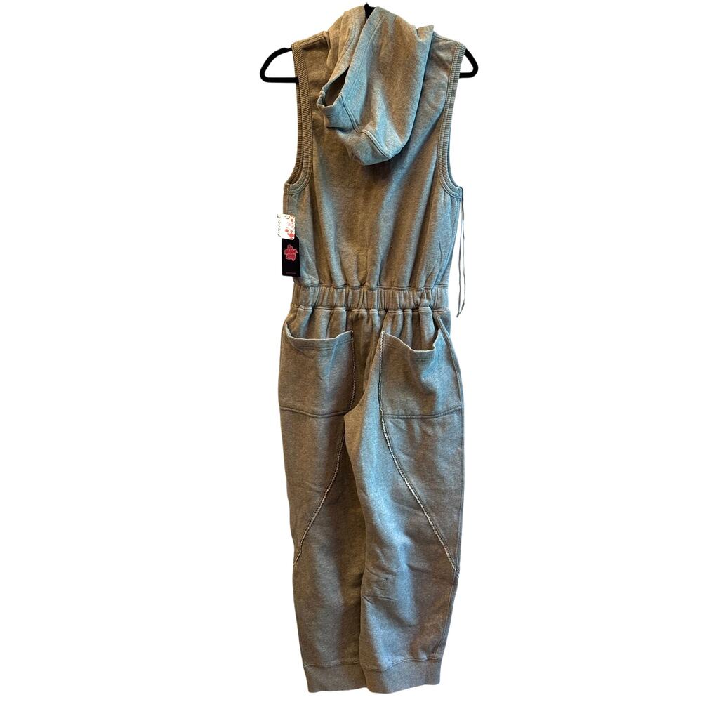 Free People Movement Heather Gray Jumpsuit with Hood Small NWT - Picture 6 of 12